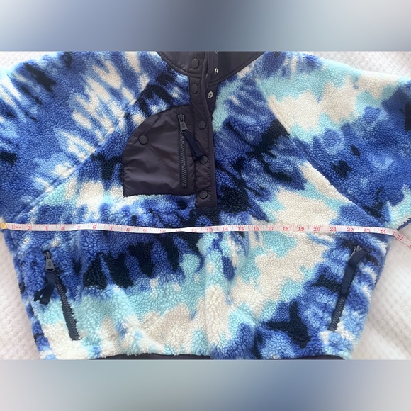Free People Movement Rocky Ridge Pullover Fleece Gorpcore Jacket  Blue Tie Dye - Picture 9 of 9